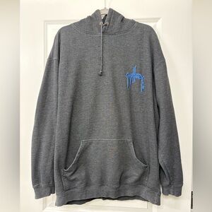 Guy Harvey Charcoal Hoodie with Blue Logo